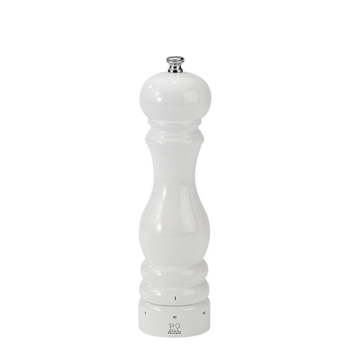 Piparu dzirnavas koka PARIS, 22cm, baltas lakotas
