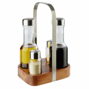 Menāža WOOD S+P+eļļas+etiķa trauki 15.5x12 h-24.5cm