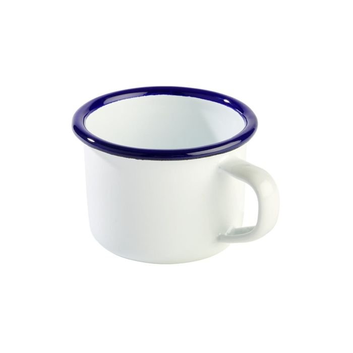 Krūze emaljēta Ø 7cm h-5cm 100ml balta/zila