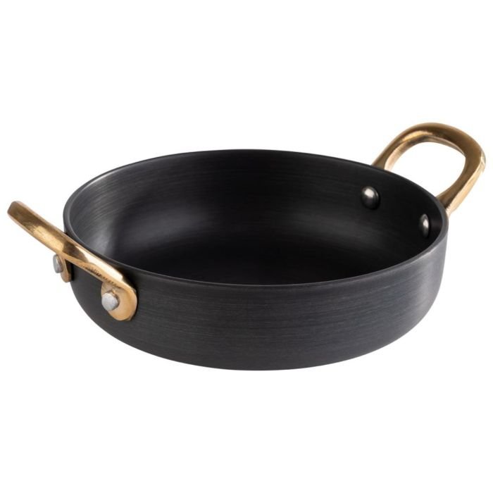 Trauks ø13.5cm 300ml melns ar zelta kr. rokturiem