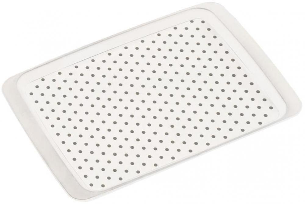 PAPLĀTE 35x26x2CM, AR NESLĪDOŠIEM PUNKTIEM, BALTA, PLASTMASAS, Kesper