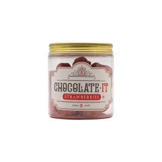 Zemenes baltajā šokolādē ar zemeņu klājumu 60g CHOCOLATE IT