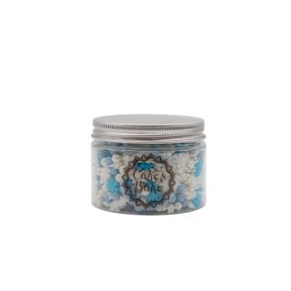 Dekori cukura MIX balti/zili 90g CAKE&BAKE