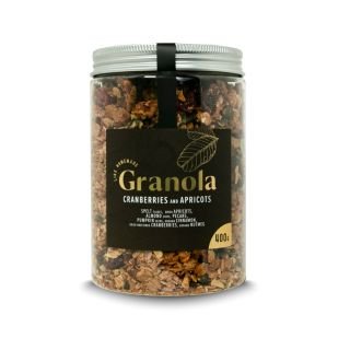 Granola ar dzērvenēm un aprikozēm 400g JUST NATURE