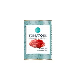 Tomāti mizoti, griezti tomātu sulā 400g/240g COLLECTION