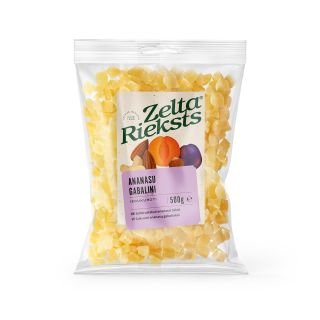 Ananasu gabaliņi iecukuroti 8-10mm 500g