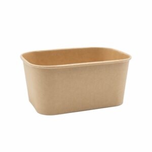 Bļoda salātiem 17x12xh-7.5cm 1000ml KRAFT 50gab vāki KG-KV-PP