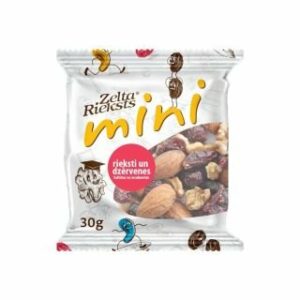 A MINI Rieksti un dzērvenes, kaltētas un iecukurotas 30g