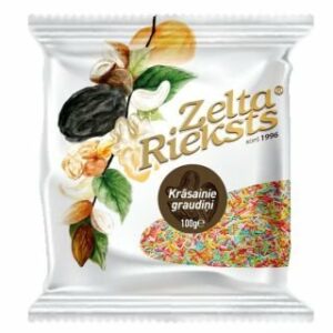 Dekori cukura krāsainie graudiņi 100g CAKE&BAKE