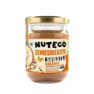 Zemesriekstu krēms saldais ar riekstu gabaliņiem 250g NUTEGO