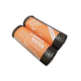 Atkritumu maisi 25l 20gb 48x60cm (10 mikroni)