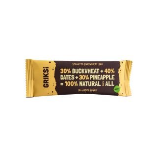 Batoniņš diedzētu griķu - ananasu 35g BIO