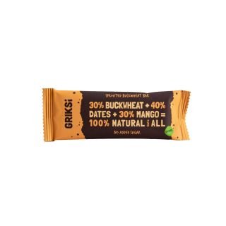 Batoniņš diedzētu griķu - mango 35g BIO