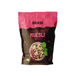 Diedzētu griķu muslis ar dzērvenēm BIO 200g
