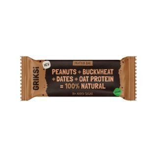 Batoniņš diedzētu griķu proteīna - zemesriekstu 35g BIO
