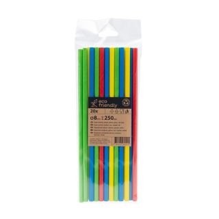Salmiņi papīra ø8mm h-25cm 20gb krāsaini MIX