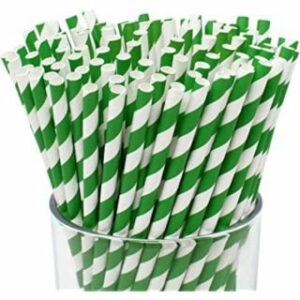 Salmiņi papīra ø8mm h-24cm 250gb zaļi/balti
