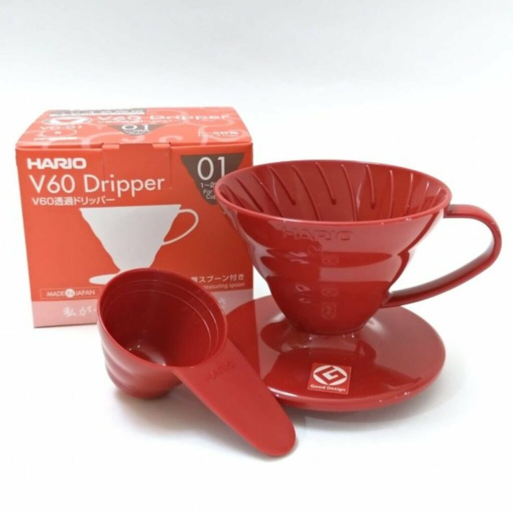 Hario V60-01 plastmasas filtrs, Sarkans