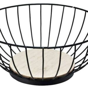 GROZS AUGĻIEM 28CM, MELNS AR GAIŠU PAMATNI, METĀLS, MPL Consulting