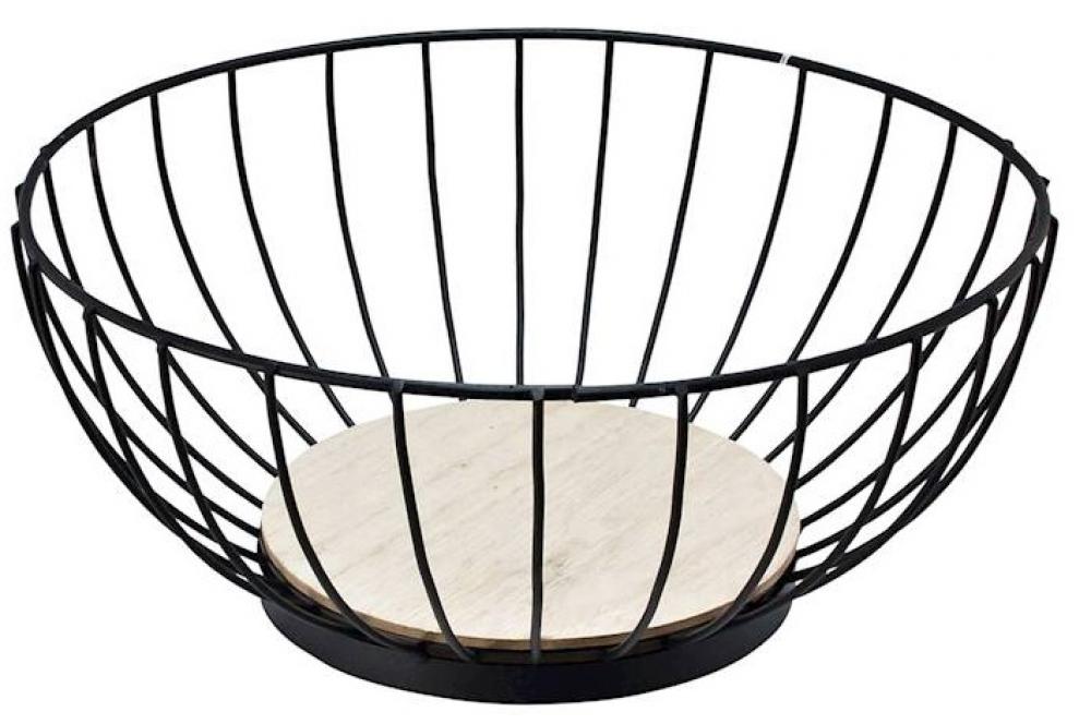 GROZS AUGĻIEM 28CM, MELNS AR GAIŠU PAMATNI, METĀLS, MPL Consulting