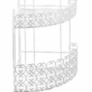FLORENZ STŪRA PLAUKTS 25x25x32CM 2-STĀVU, PLASTIKĀTA PĀRKL., Metaltex
