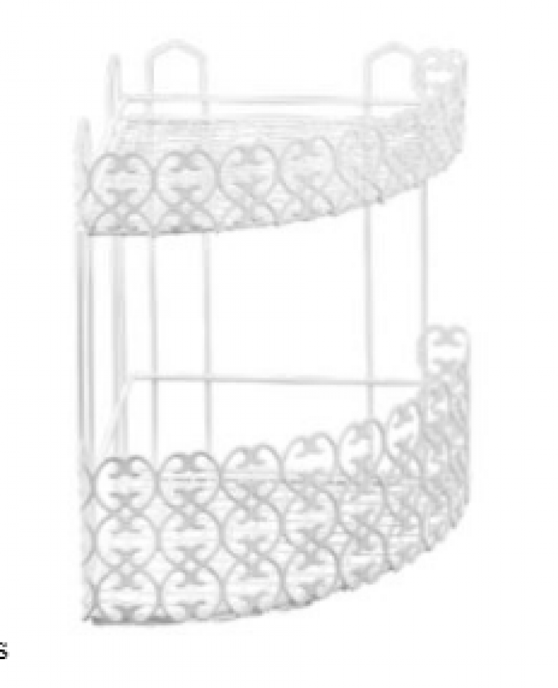 FLORENZ STŪRA PLAUKTS 25x25x32CM 2-STĀVU, PLASTIKĀTA PĀRKL., Metaltex