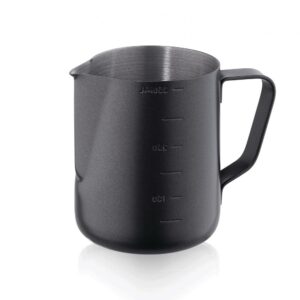 KRŪZE 600ML, H11CM, AR TEFLONA KLĀJUMU UN ĀRĒJO SKALU, MELNA, TĒRAUDS, WAS