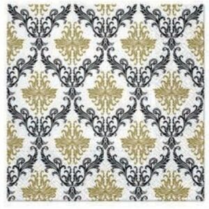 SALVETES 33x33CM, ROYAL ORNAMENT GOLD, Paw Decor Collection