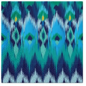 SALVETES 33x33CM, PEACOCK FEATHERS, Paw Decor Collection