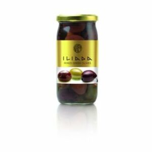 Olīvas dažādas ar kauliņiem sālsūdenī 370g/215g ILIADA