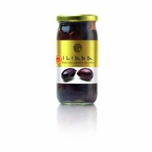 Olīvas Kalamata ar kauliņiem 370g/215g ILIADA