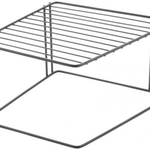 LAVA BOXE STŪRA PLAUKTS 25x25x15CM, MELNS, NER.TĒR., Metaltex