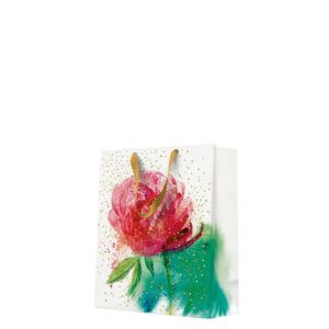 DĀVANU MAISIŅŠ MEDIUM 20x25x10CM, PEONY WATERCOLOR, Paw Decor Collection