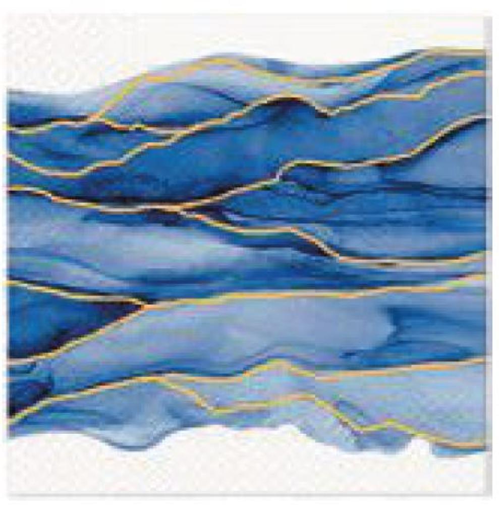 SALVETES 33x33CM, WATERCOLOR WAVES, Paw Decor Collection