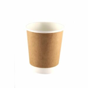 Glāzes v/l papīra 200-250ml HOT NATURAL ar dubulto sienu 25 gab. (vāki 80mm)