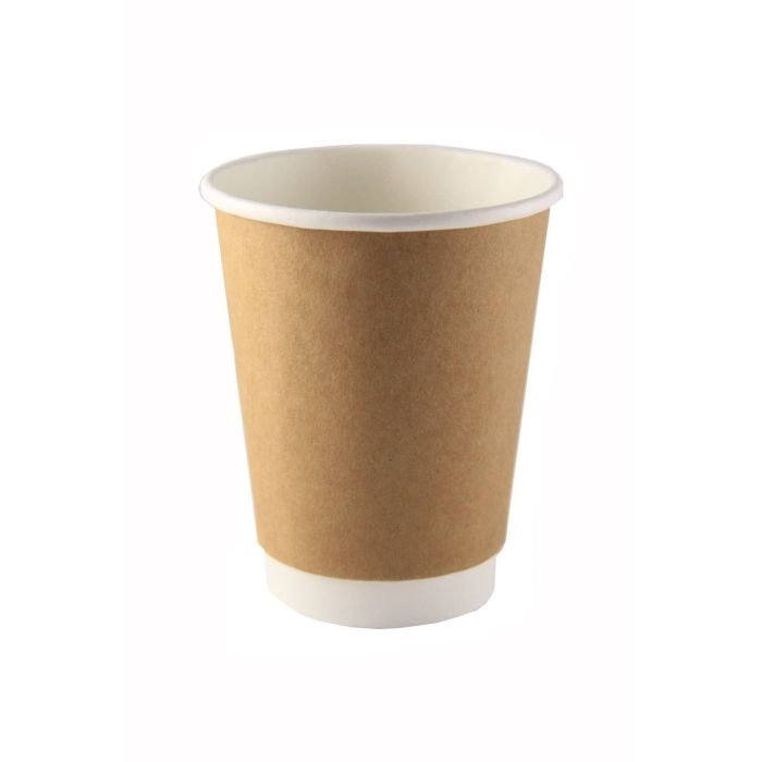 Glāzes v/l. papīra 450ml HOT NATURAL ar dubulto sienu (vāki 90mm) 25 gab.