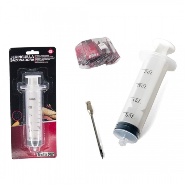 Švirkštas 60ml ar adata marinavimui 60693A