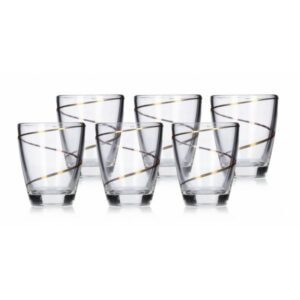 Glāzes 25ml 6vnt Barylka decor spiral.