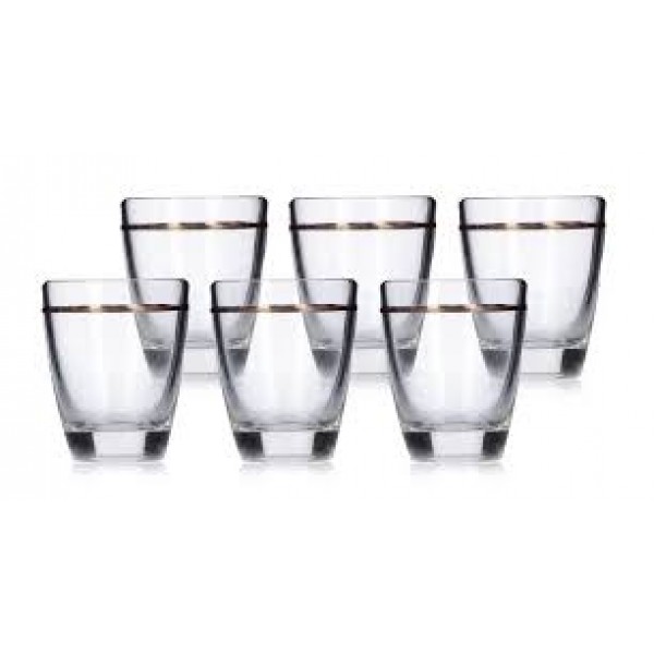 Glāzes 25ml 6vnt Barylka decor juost.