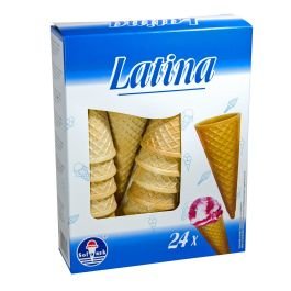 Vafeļu konusi Latina h10,7cm 24 gab.