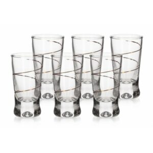 Glāzes 25ml 6vnt X Orka ar auksine spirale