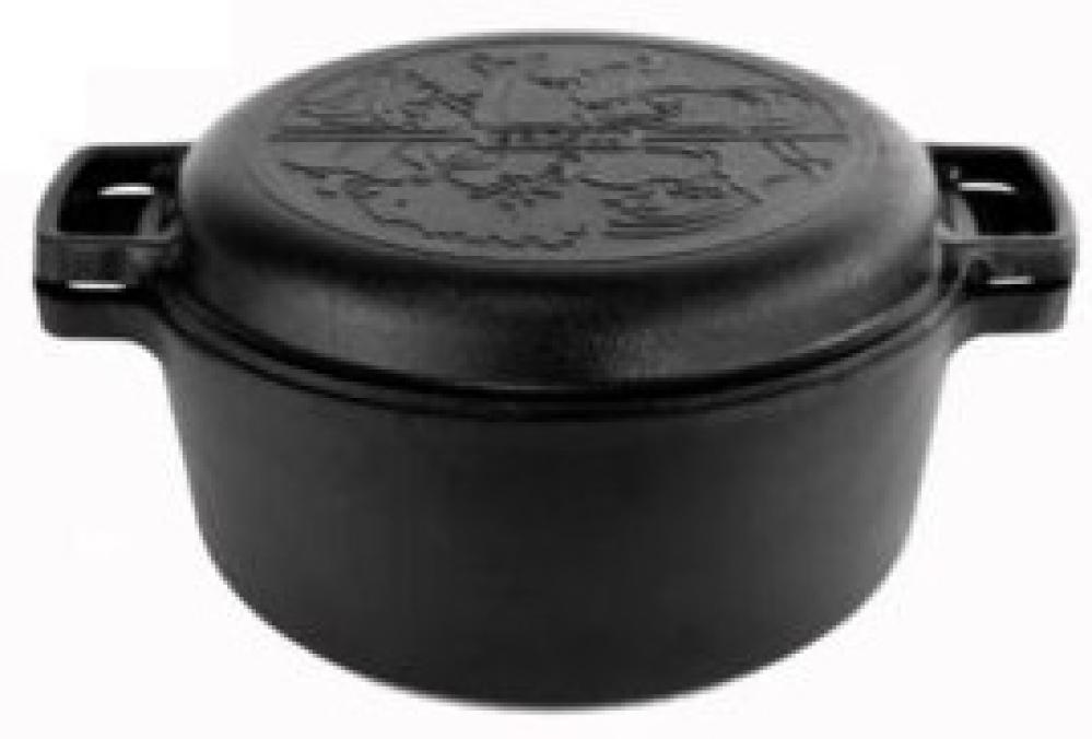 BRIZOLL KATLS AR VĀKU D24CM, 4L, ČUGUNS, INDUKCIJAI, BRIZOLL