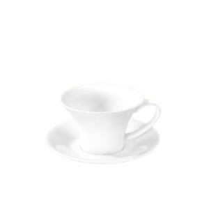 TĒJAS KRŪZE 430ML AR APAKŠTASI, PORCELĀNS, Wilmax