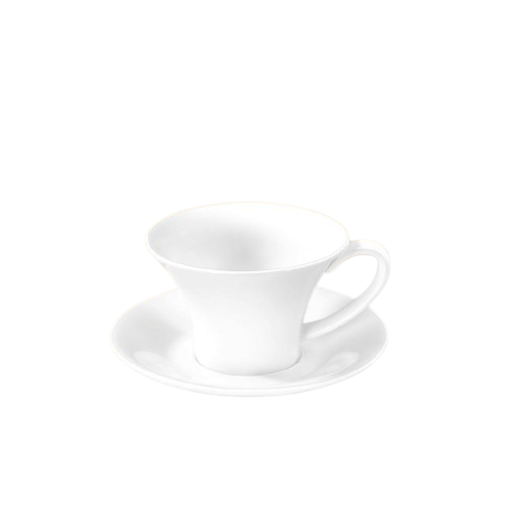 TĒJAS KRŪZE 430ML AR APAKŠTASI, PORCELĀNS, Wilmax