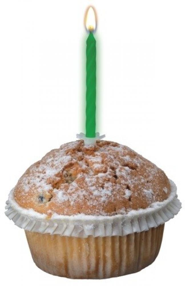 SVECĪTES TORTES 6CM, 10GAB., TUMSĀ SPĪDOŠAS, 0.030 kg / iepak., Pap Star