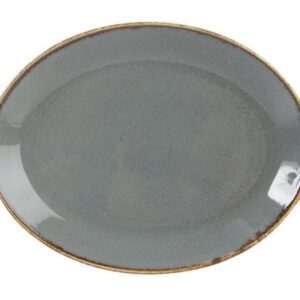 SEASONS tumši pelēks ovāls šķīvis 24cm, Porland