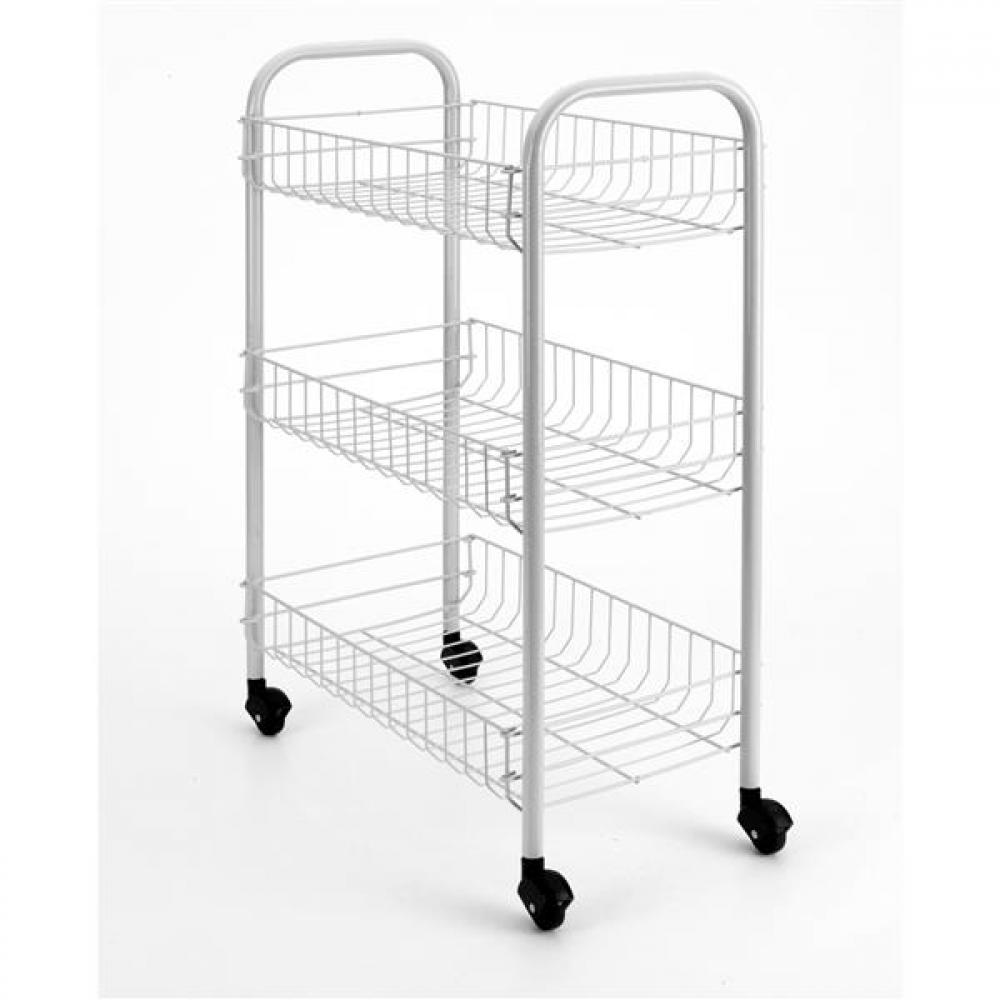 SIENA PLAUKTS UZ RITEŅIEM 41x23x60CM 3-STĀVU, Metaltex