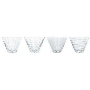 MIKASA CHEERS MARTINI GLĀZES 4 GAB.290ML, bez kājiņās, KRISTĀLS, Mikasa