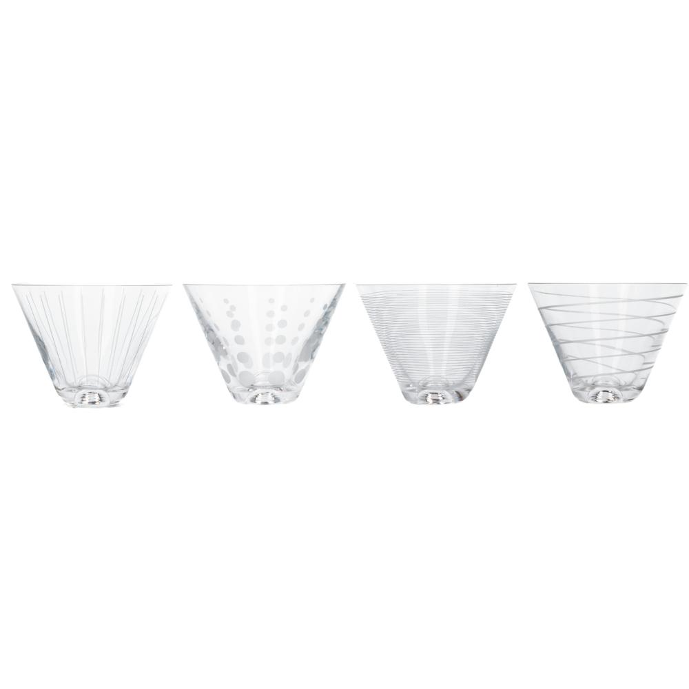 MIKASA CHEERS MARTINI GLĀZES 4 GAB.290ML, bez kājiņās, KRISTĀLS, Mikasa