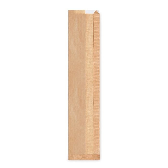 Maisiņi bagetēm ar lodziņu 12+5x59cm papīra brūni 100 gab.